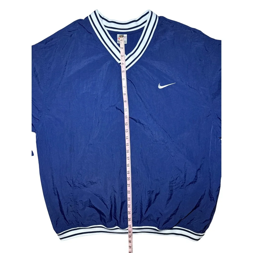 Vintage Nike Pullover Windbreaker Men XXL Navy Blue V-Neck